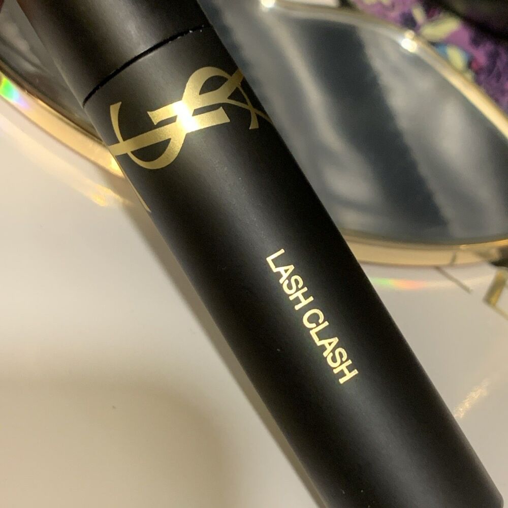 YSL  Black Cushion Cosmetic Bag &Pink Lip Mirror Mascara &lippie Set - Picture 5 of 13